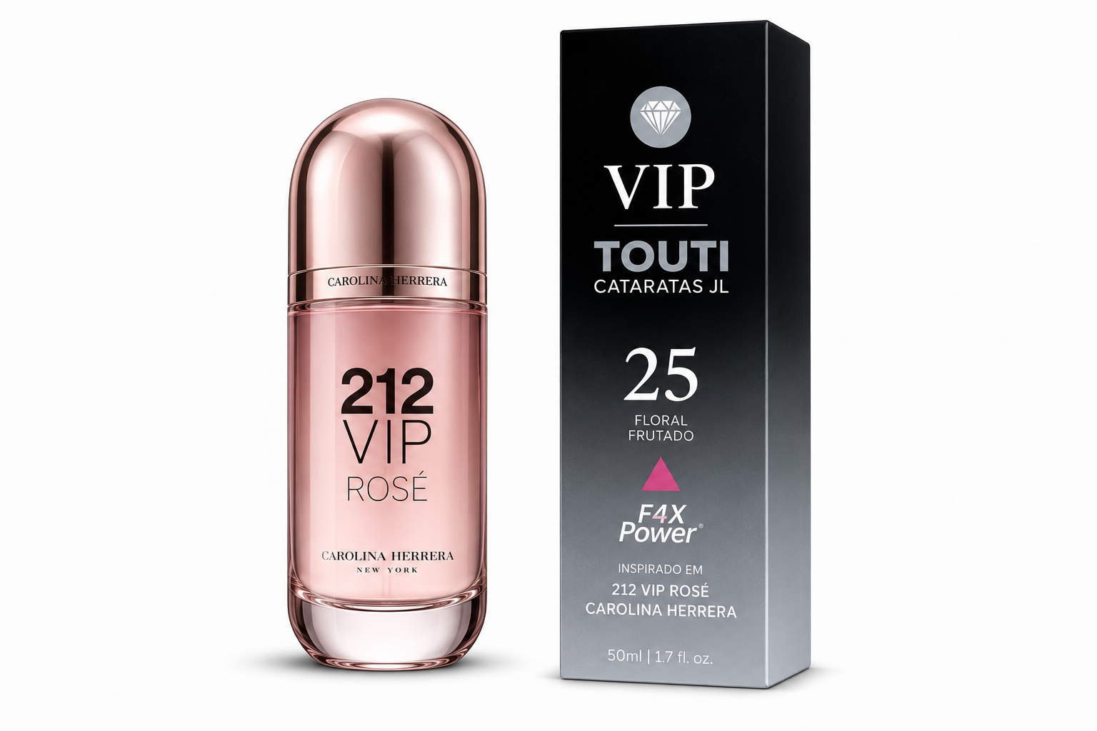 VIP 25 – Perfume Inspirado no 212 VIP Rosé Carolina Herrera