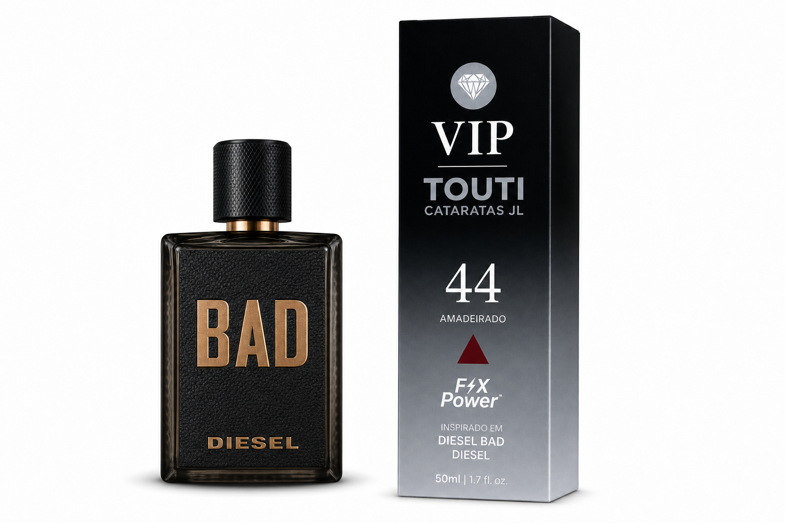 VIP 44 – Inspirado no Diesel Bad | Perfume Masculino Amadeirado